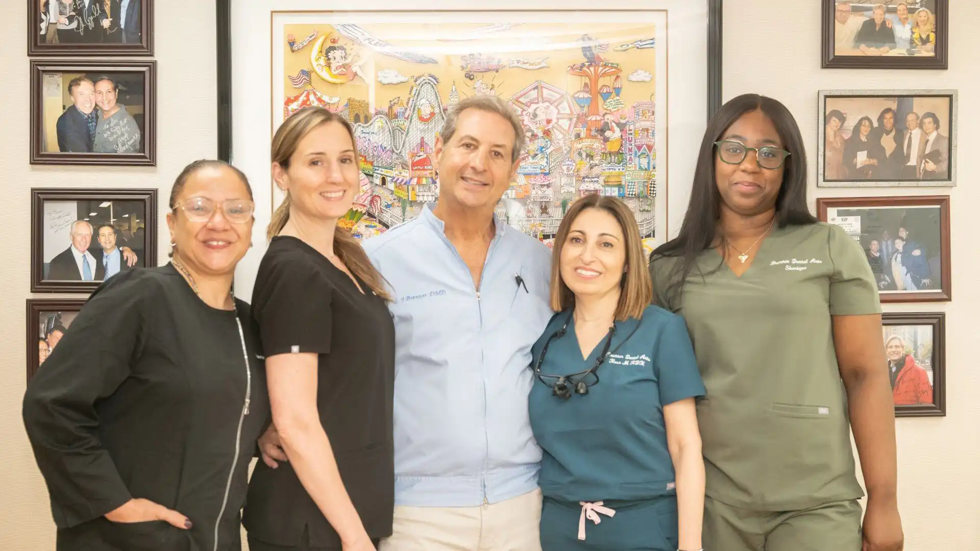 Group photo of the Brenner Dental Arts of Park Slope team