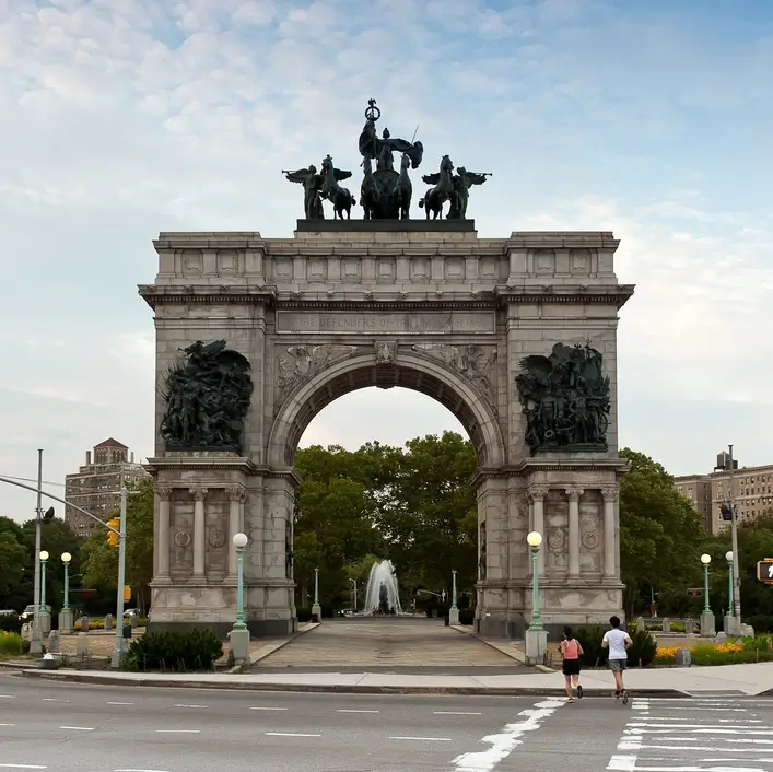 Grand Army Plaza arch near Midtown Dental Group Prospect Heights dental office in Brooklyn